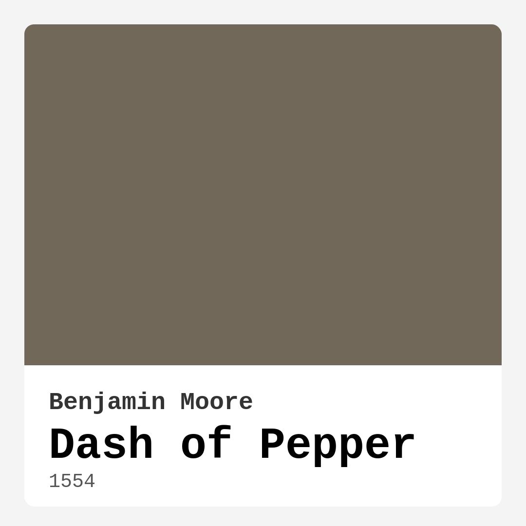 Dash of Pepper 1554 by Benjamin Moore