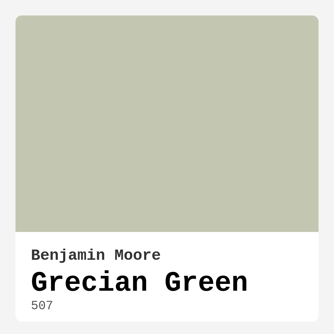 Benjamin Moore Grecian Green 507 Real Images