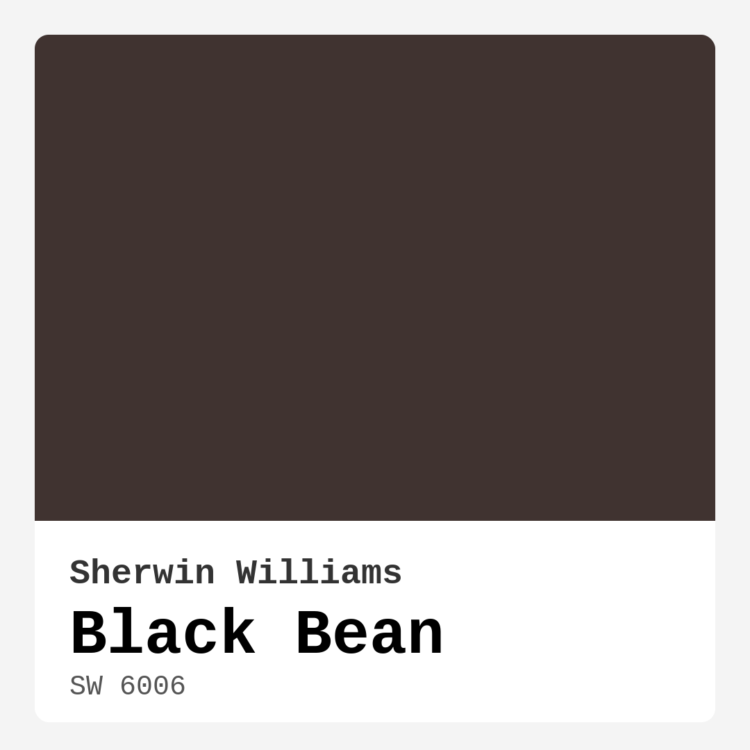 Sherwin Williams Black Bean SW 6006 Real Images