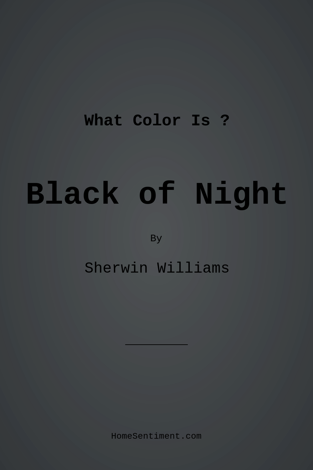 Black of Night SW 6993 by Sherwin Williams