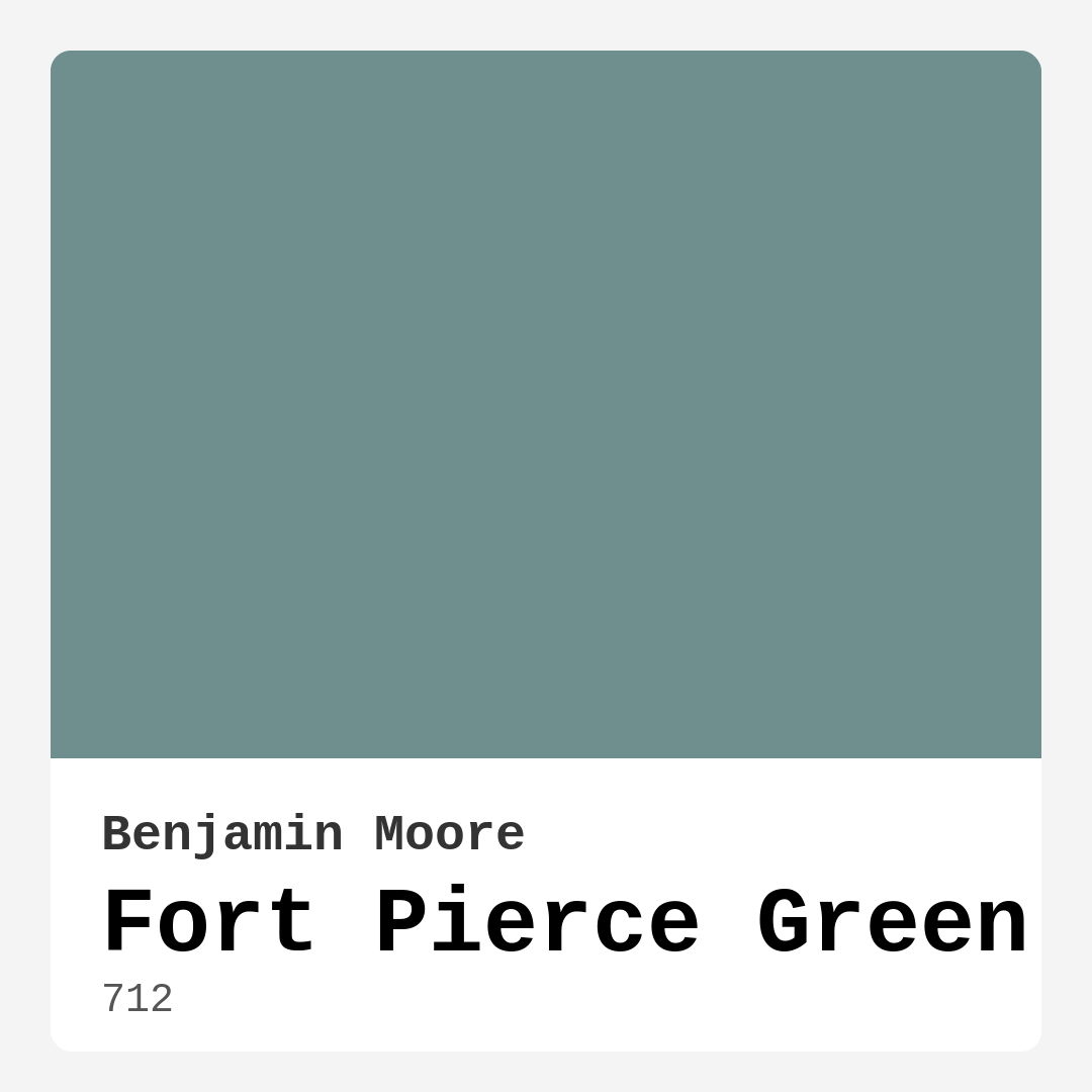 Benjamin Moore Fort Pierce Green 712 Real Images