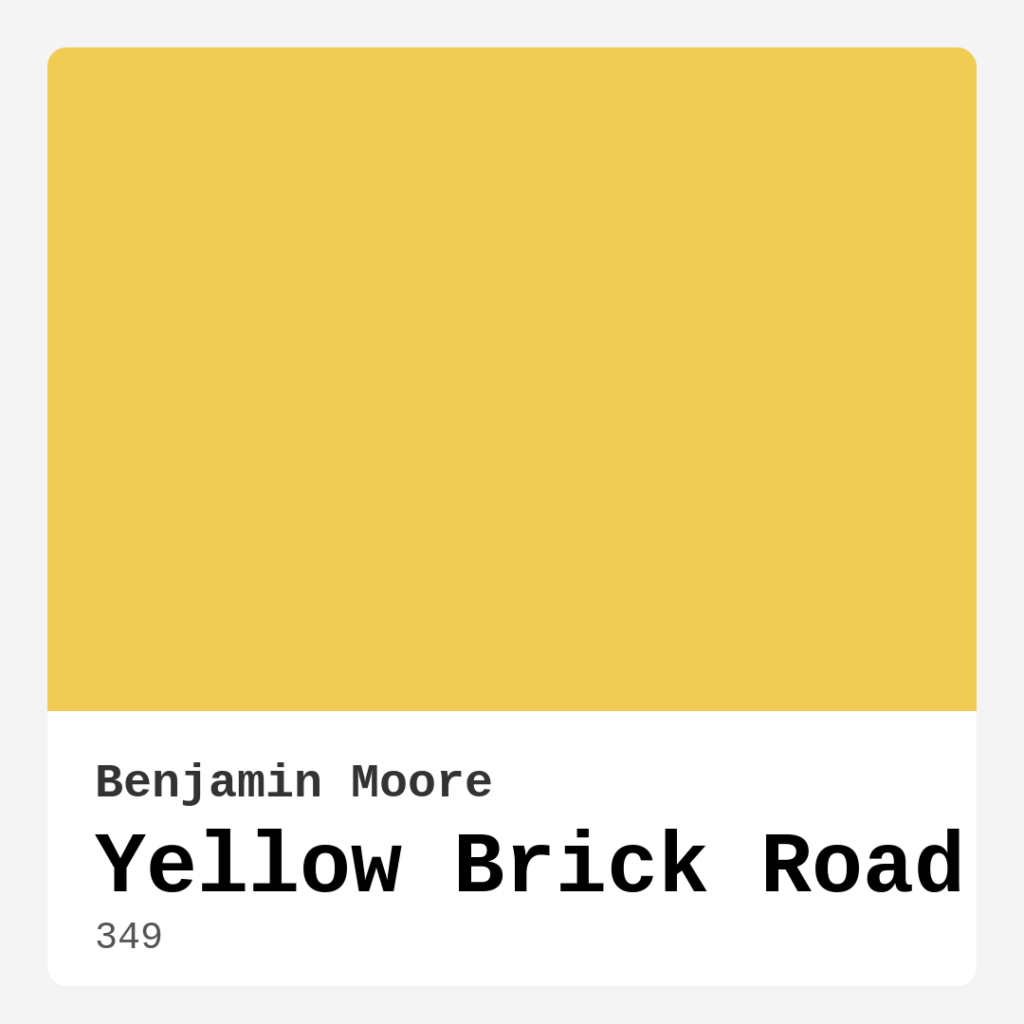 Yellow Brick Road 349 by Benjamin Moore