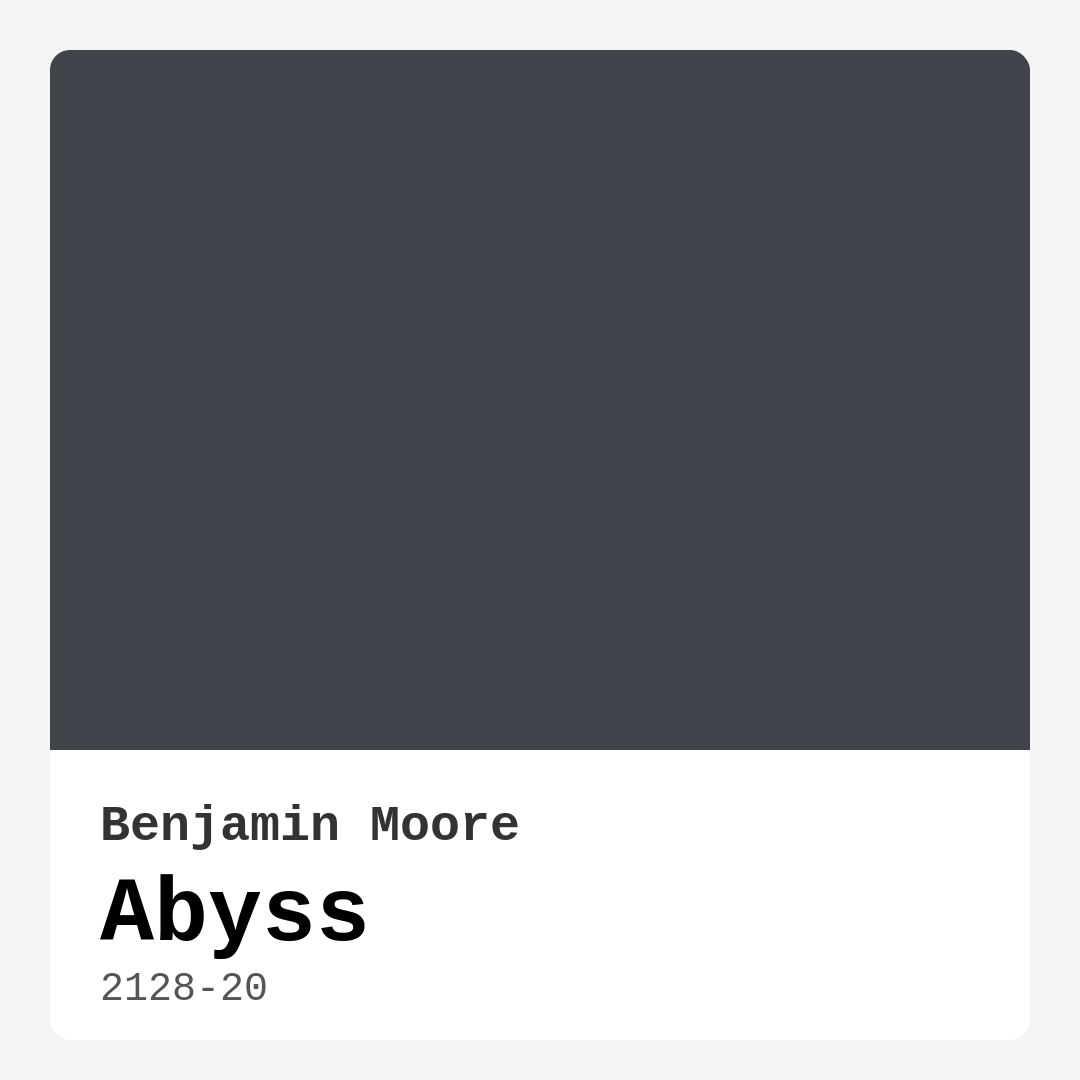 Benjamin Moore Abyss 2128-20 Real Images