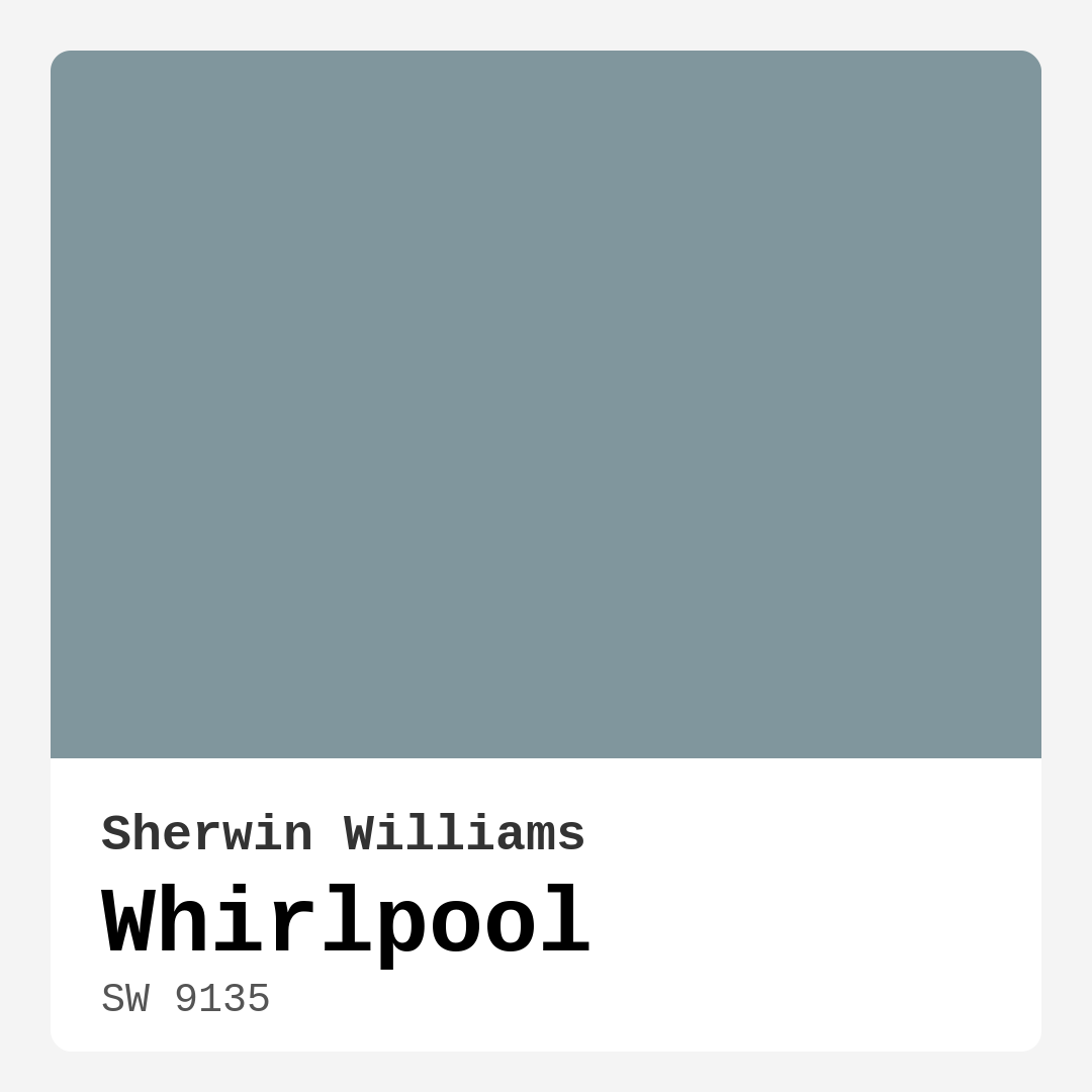 Sherwin Williams Whirlpool SW 9135 Real Images
