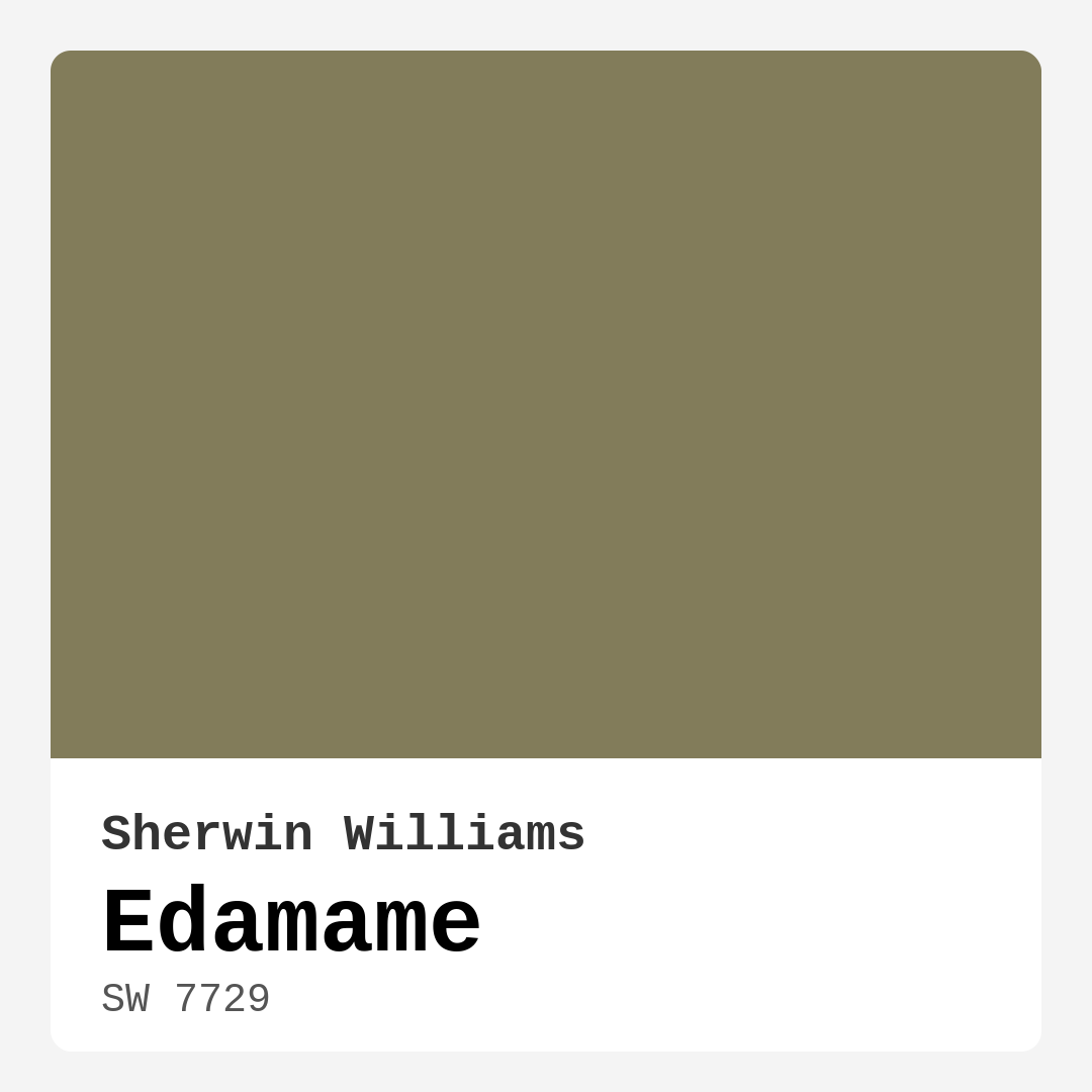 Edamame SW 7729 by Sherwin Williams