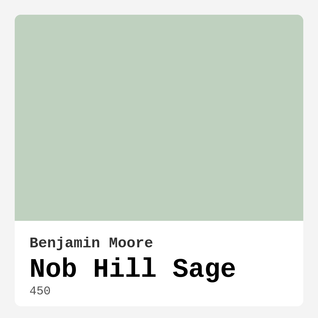 Nob Hill Sage 450 by Benjamin Moore