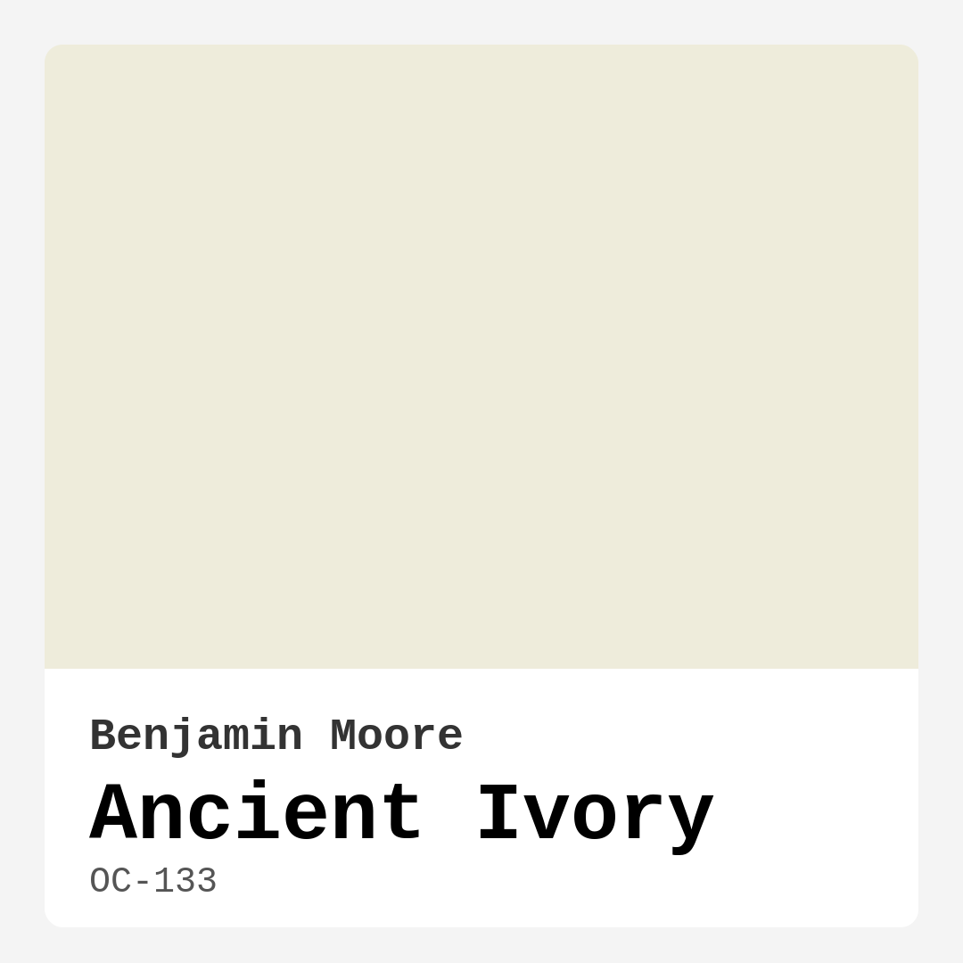 Benjamin Moore Ancient Ivory OC-133 Real Images