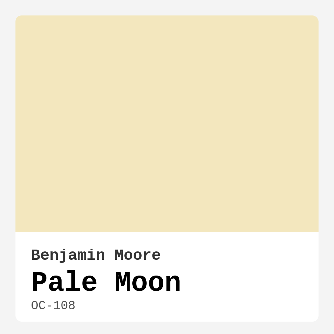 Pale Moon OC-108 by Benjamin Moore