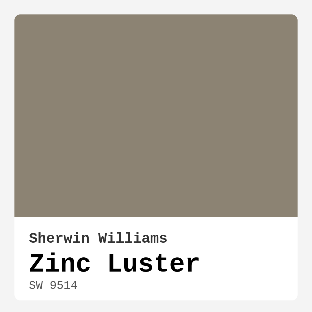 Zinc Luster SW 9514 by Sherwin Williams