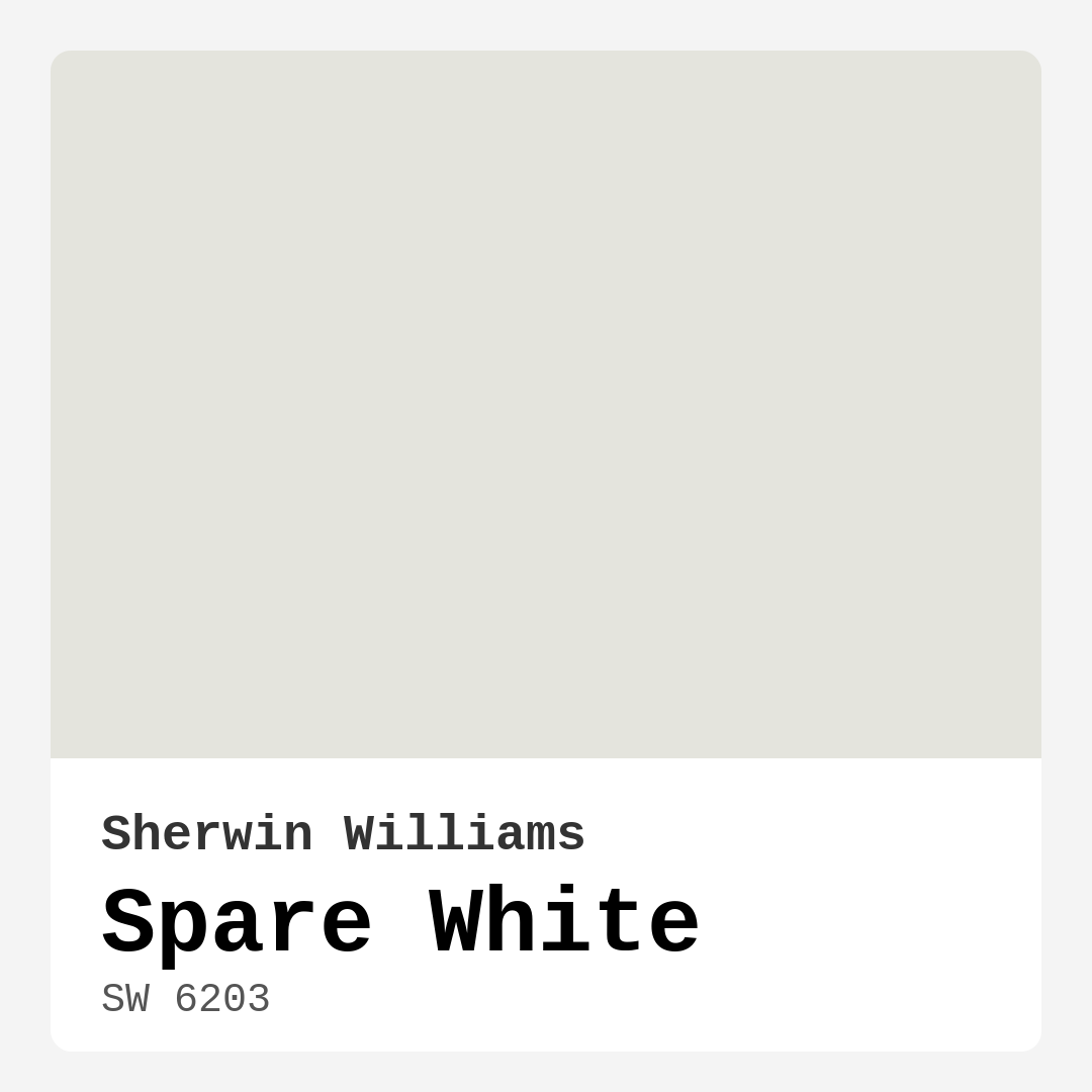 Spare White SW 6203 by Sherwin Williams