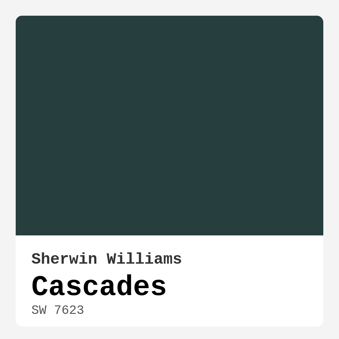 Sherwin Williams Cascades SW 7623 Real Images