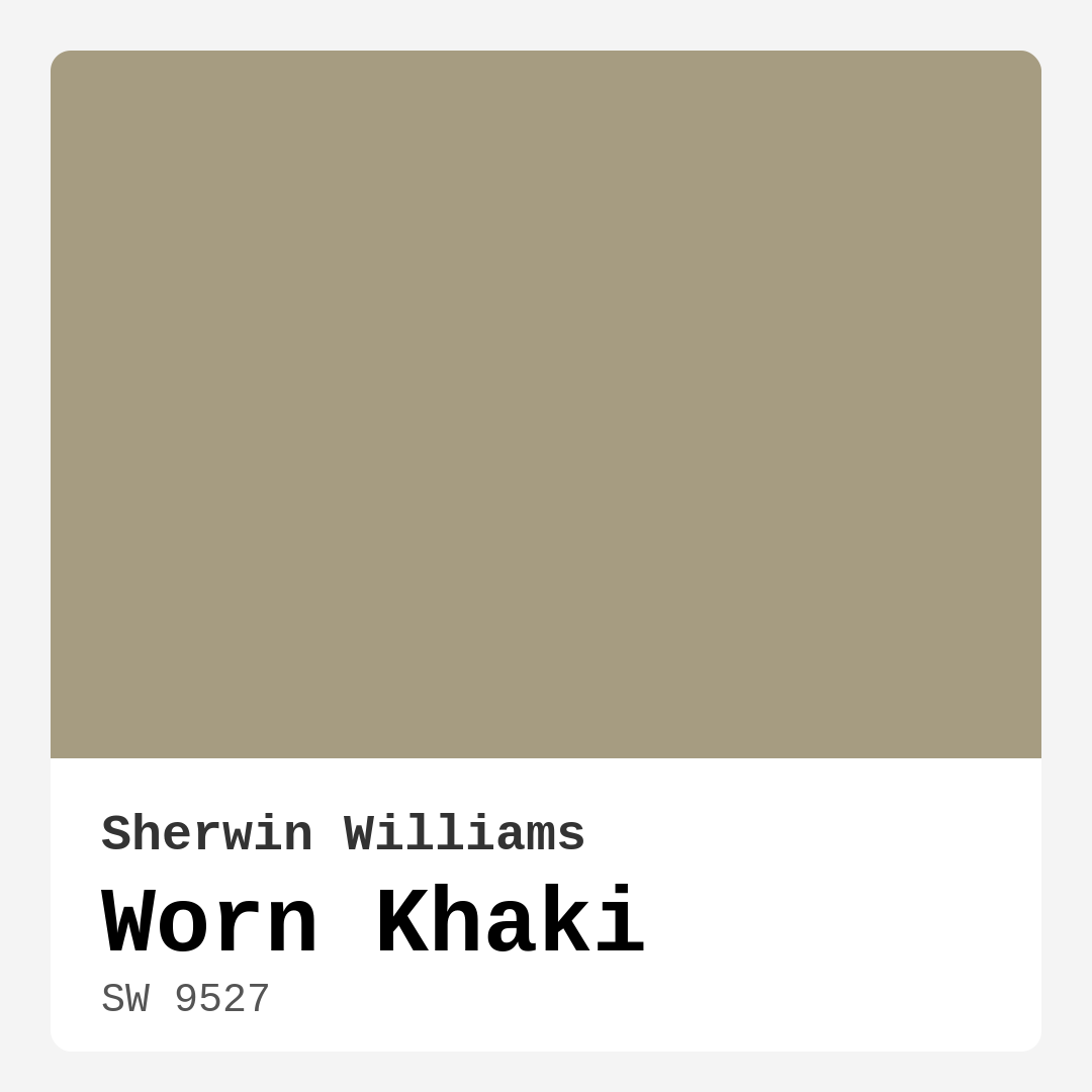 Worn Khaki SW 9527 by Sherwin Williams