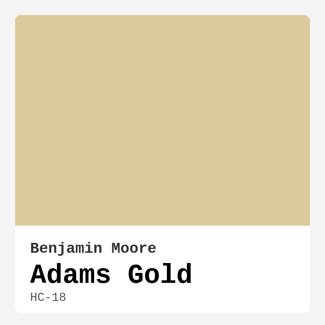 Adams Gold HC-18 by Benjamin Moore