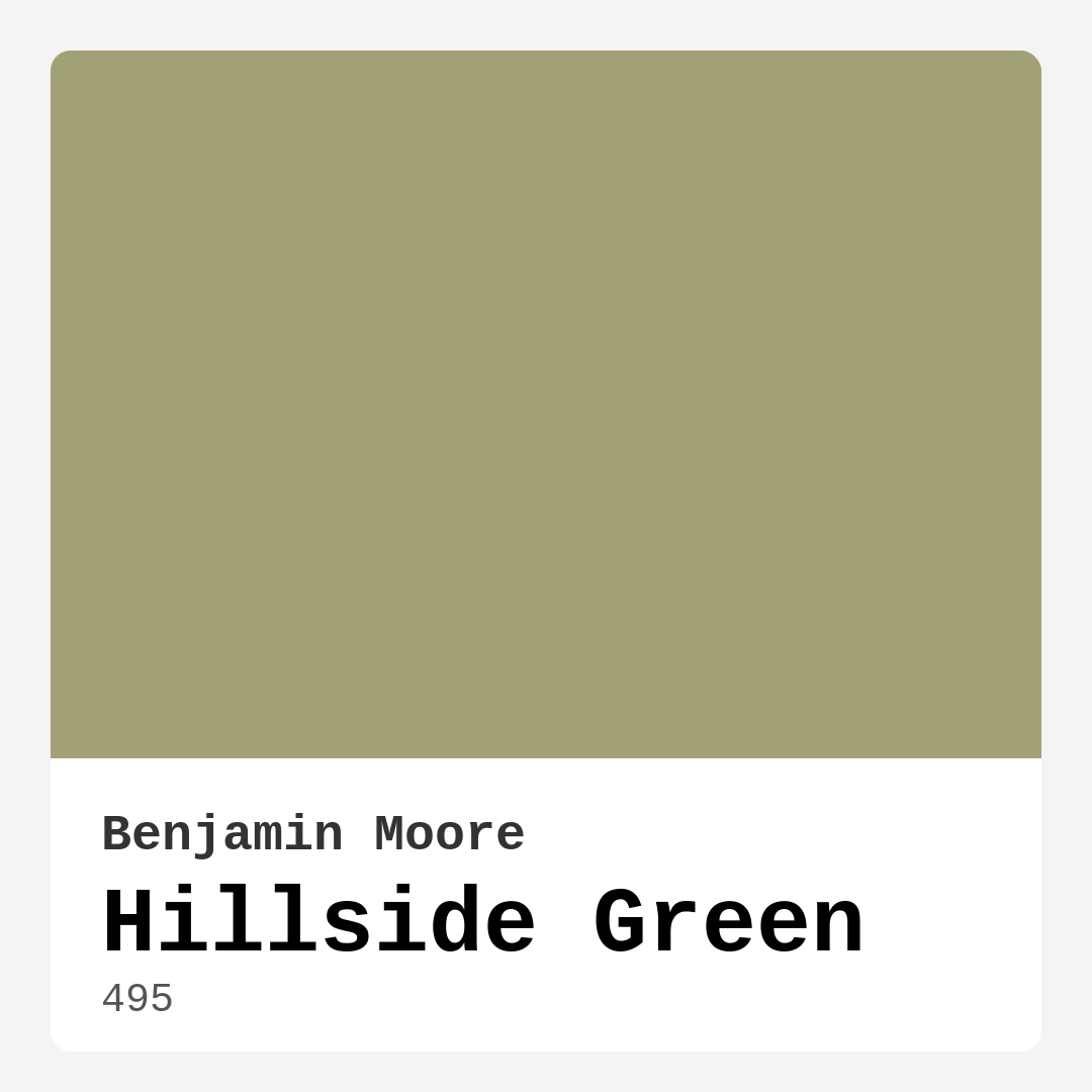 Benjamin Moore Hillside Green 495 Real Images