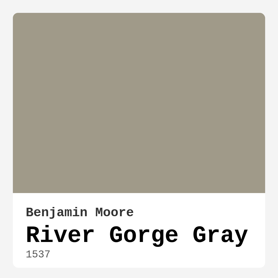 River Gorge Gray 1537 by Benjamin Moore