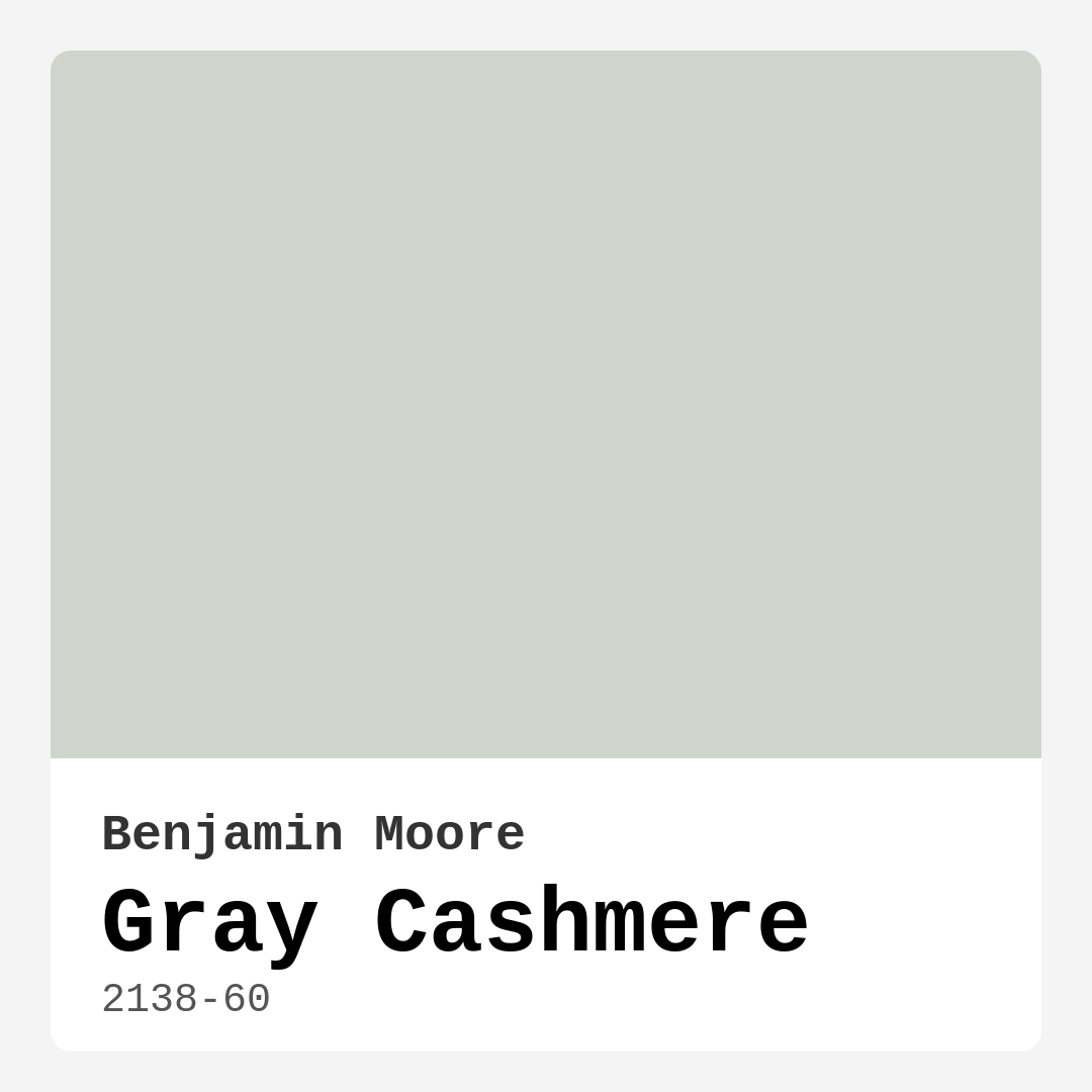 Benjamin Moore Gray Cashmere 2138-60 Real Images