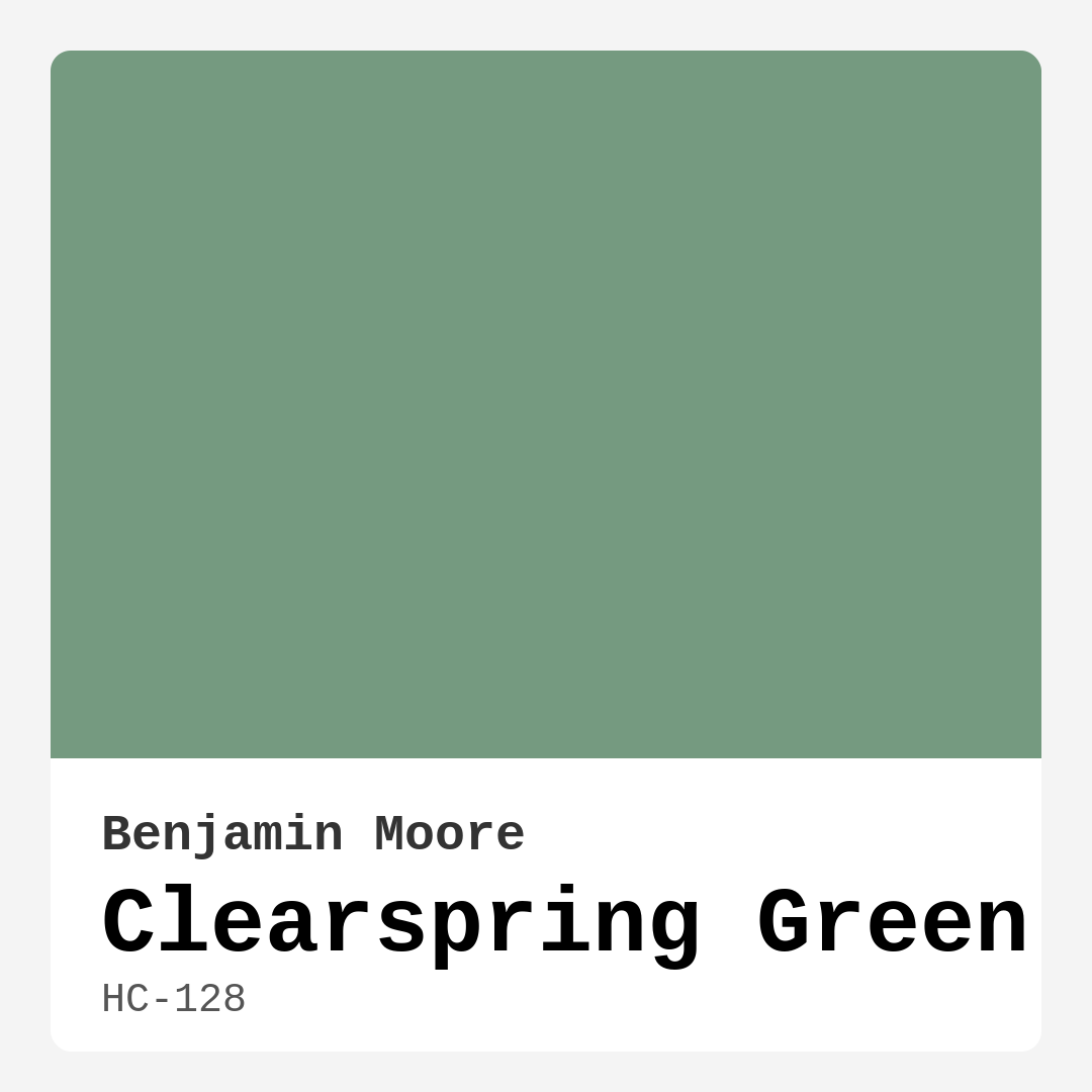 Benjamin Moore Clearspring Green HC-128 Real Images
