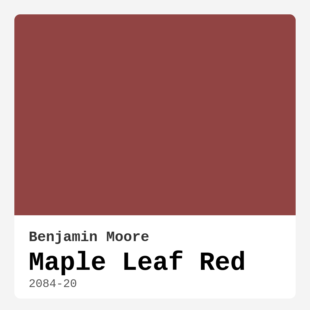 Maple Leaf Red 2084-20 by Benjamin Moore