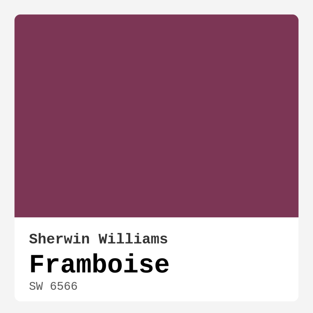 Framboise SW 6566 by Sherwin Williams