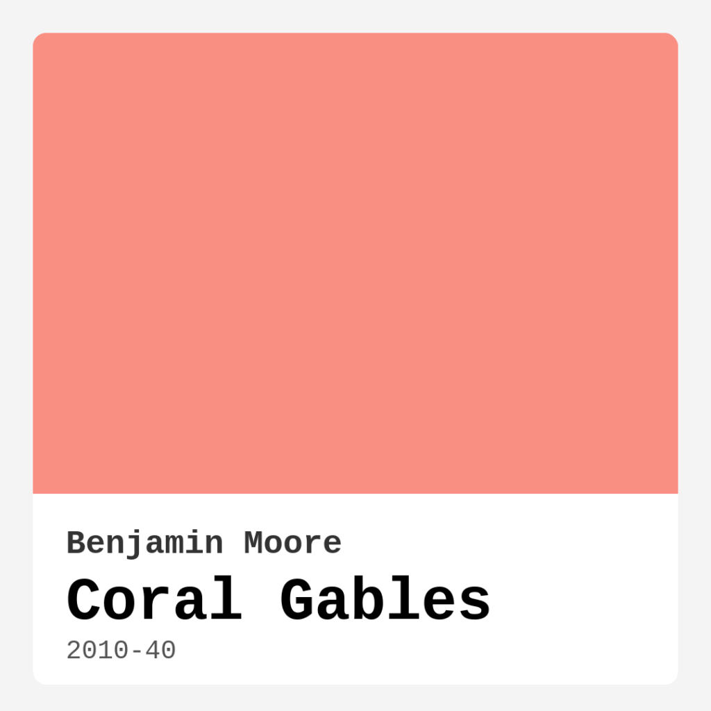 Coral Gables 2010-40 by Benjamin Moore