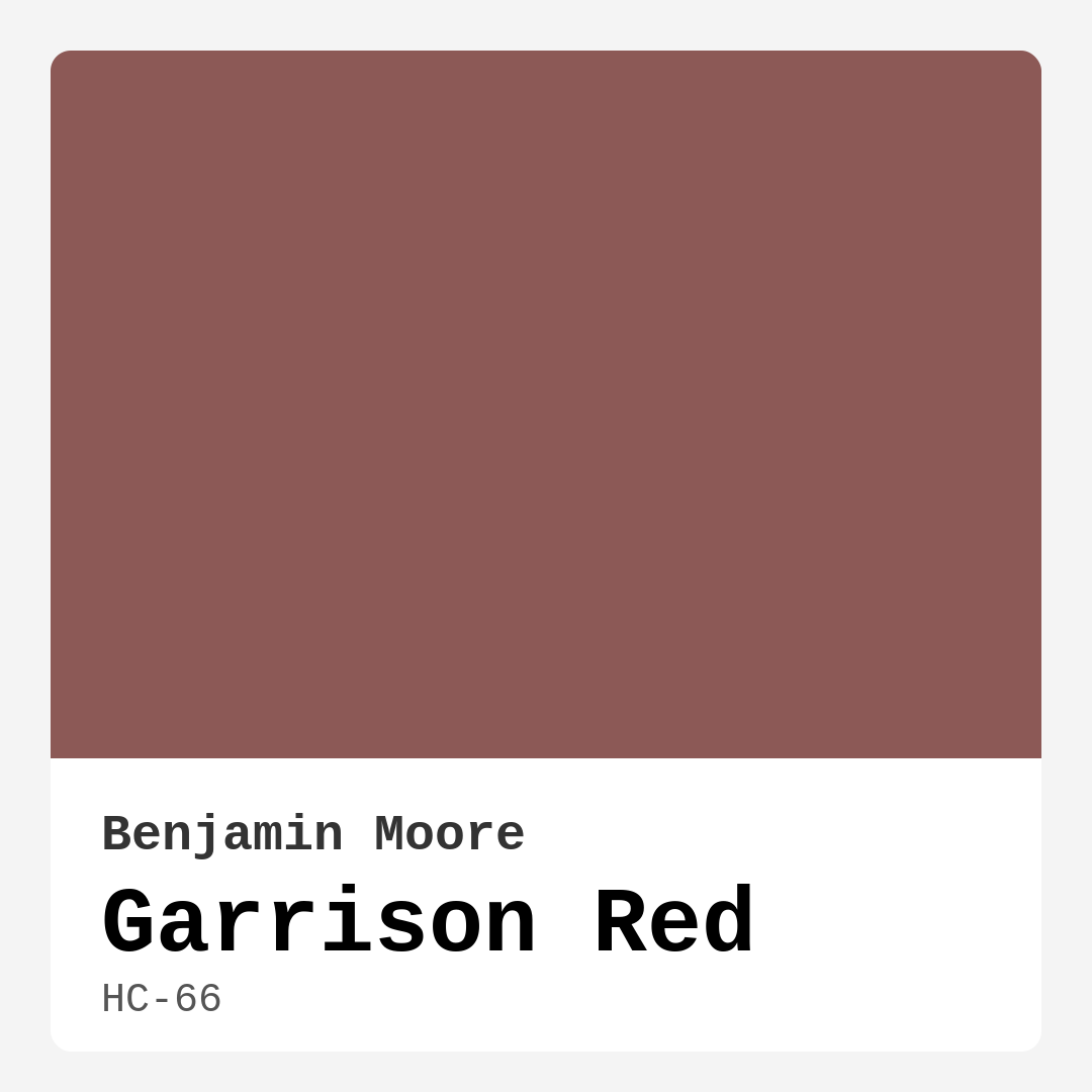 Garrison Red HC-66 by Benjamin Moore