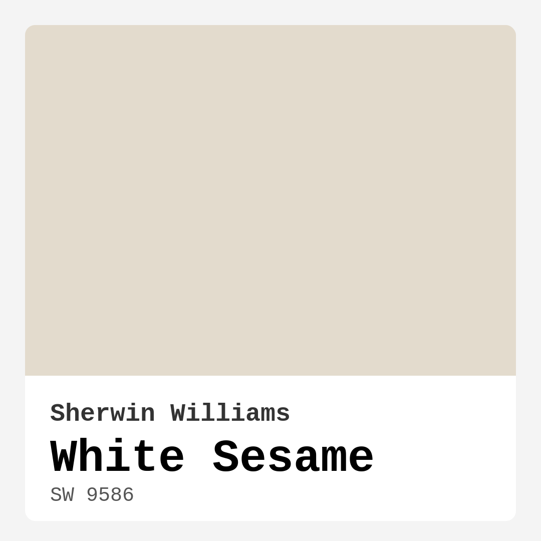 White Sesame SW 9586 by Sherwin Williams