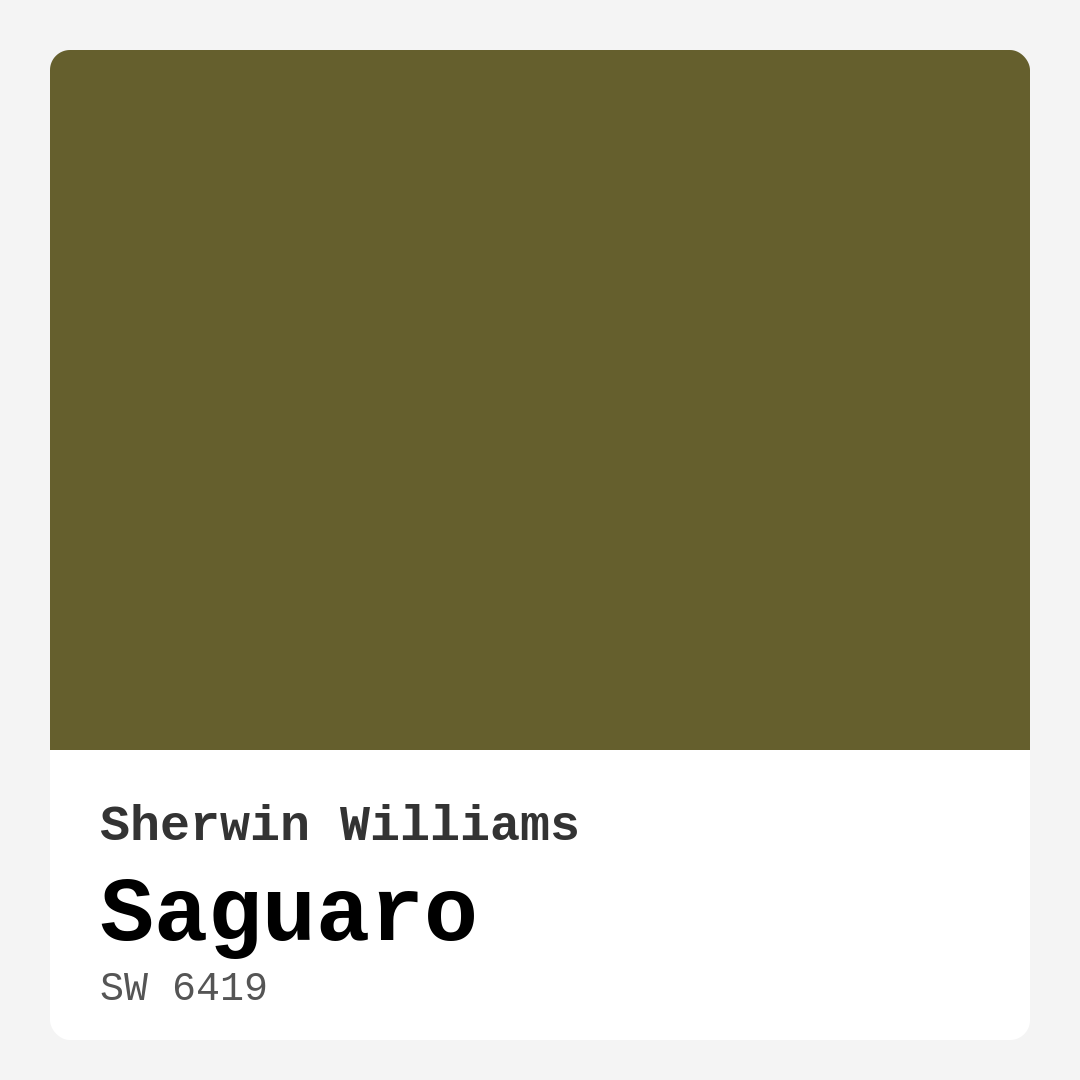 Saguaro SW 6419 by Sherwin Williams