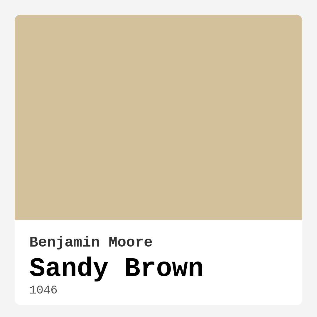 Sandy Brown 1046 by Benjamin Moore