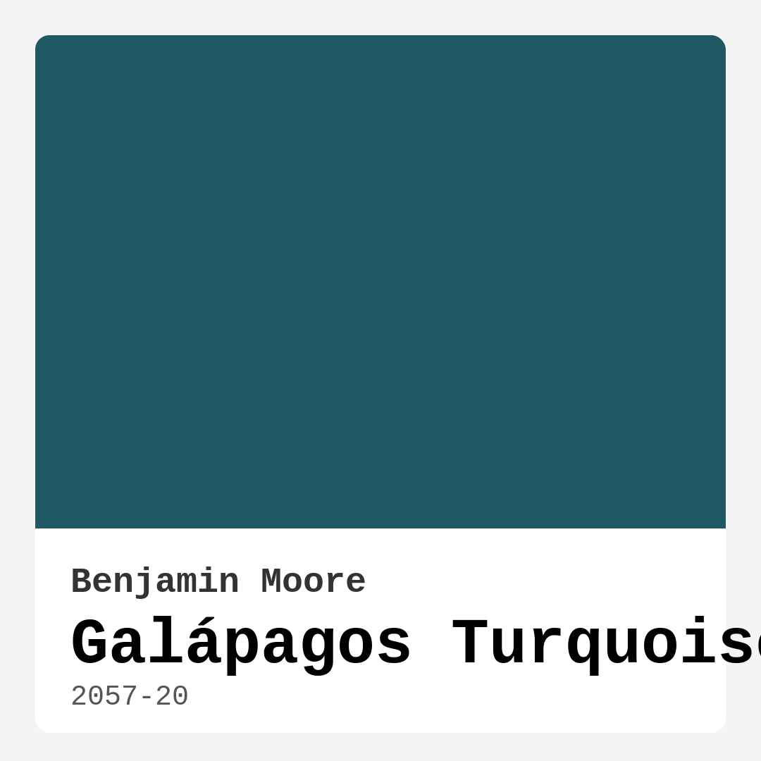 Galápagos Turquoise 2057-20 by Benjamin Moore