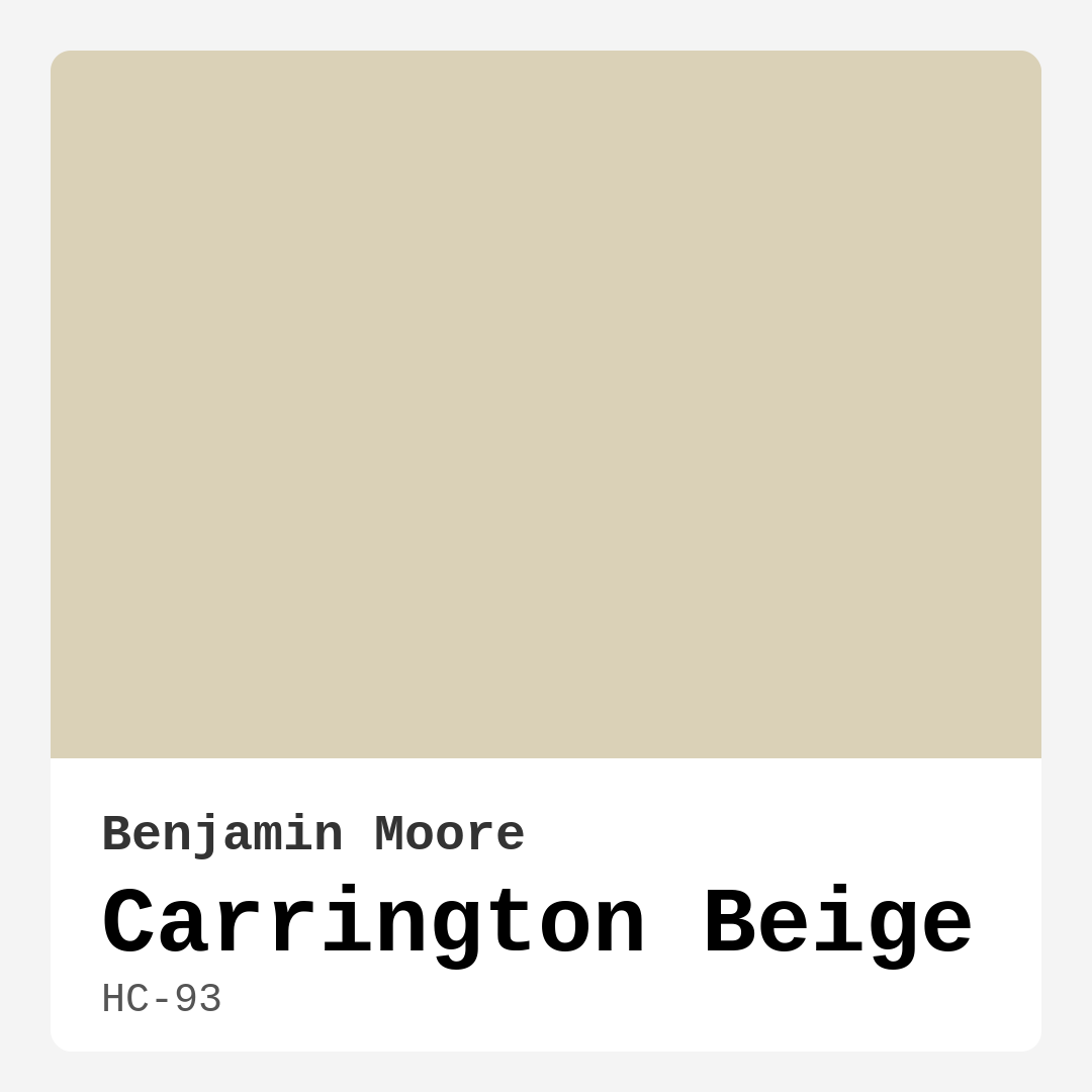 Carrington Beige HC-93 by Benjamin Moore