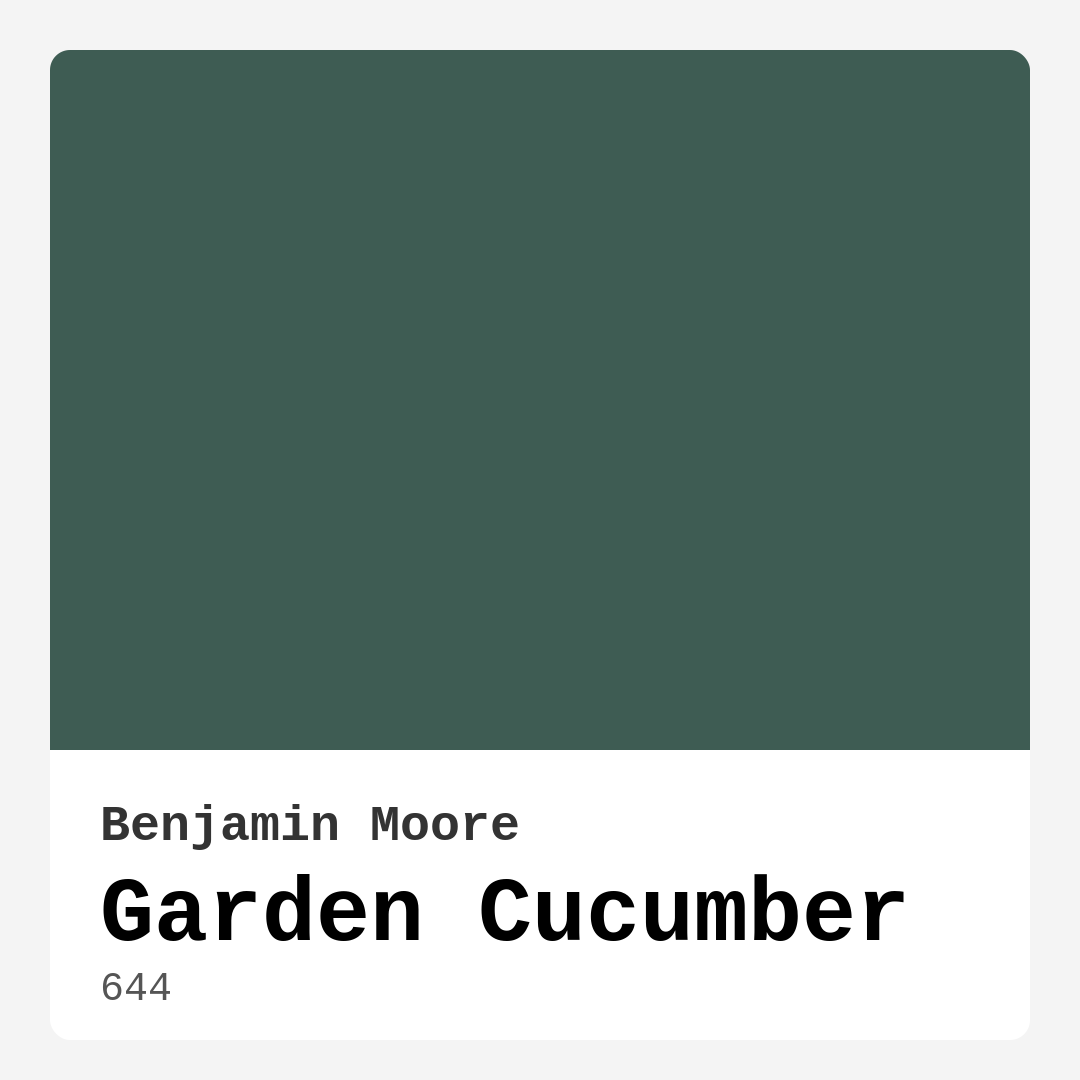 Benjamin Moore Garden Cucumber 644 Real Images