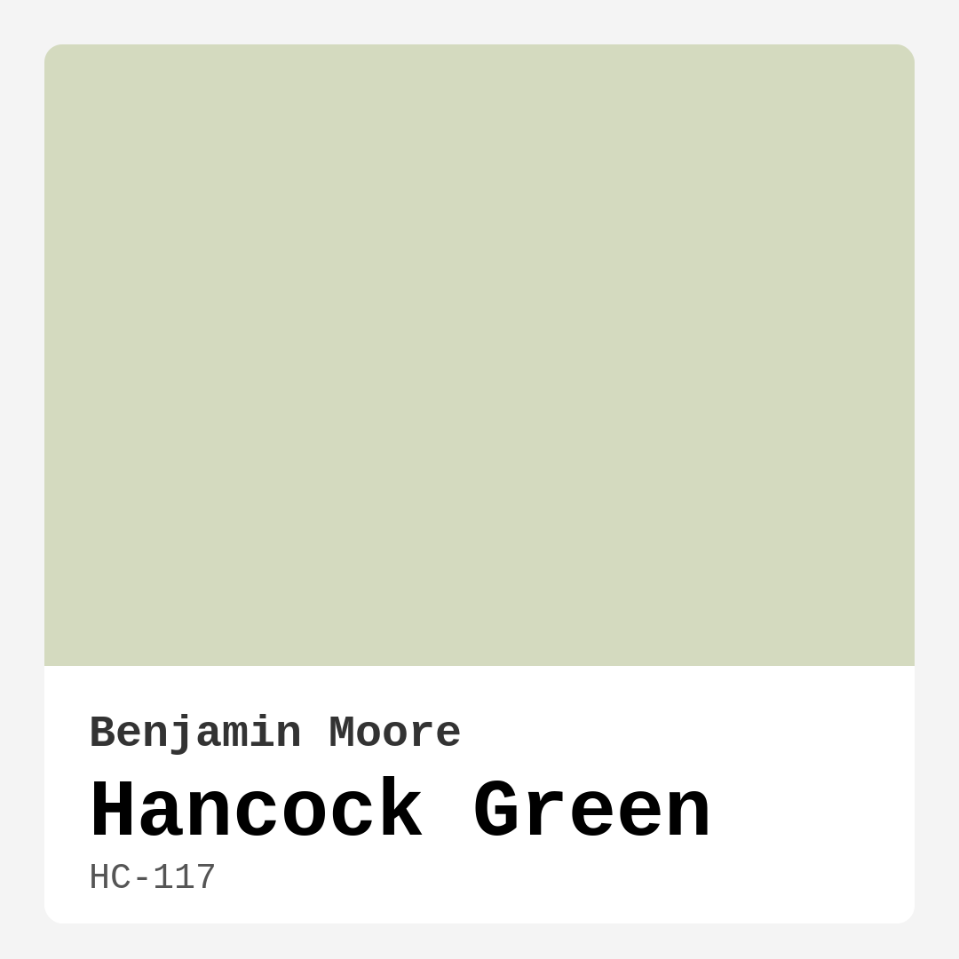 Hancock Green HC-117 by Benjamin Moore