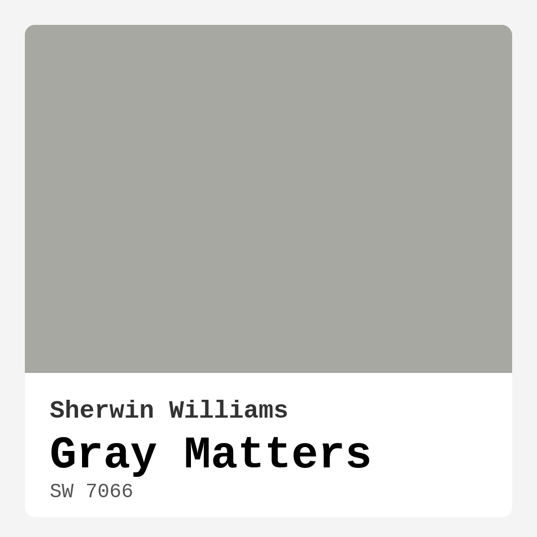 Gray Matters SW 7066 by Sherwin Williams