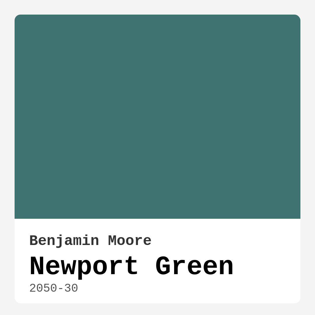 Newport Green 2050-30 by Benjamin Moore