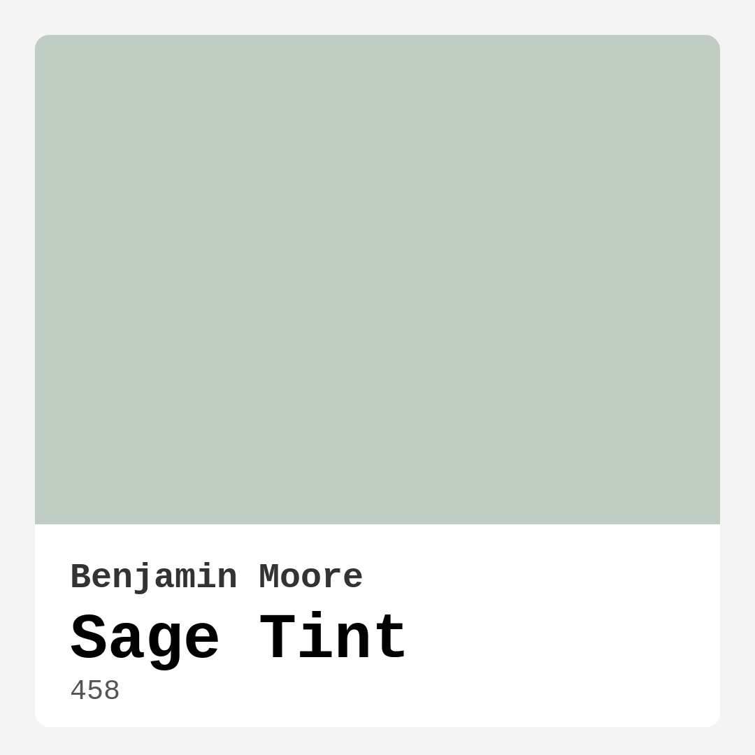 Benjamin Moore Sage Tint 458 Real Images