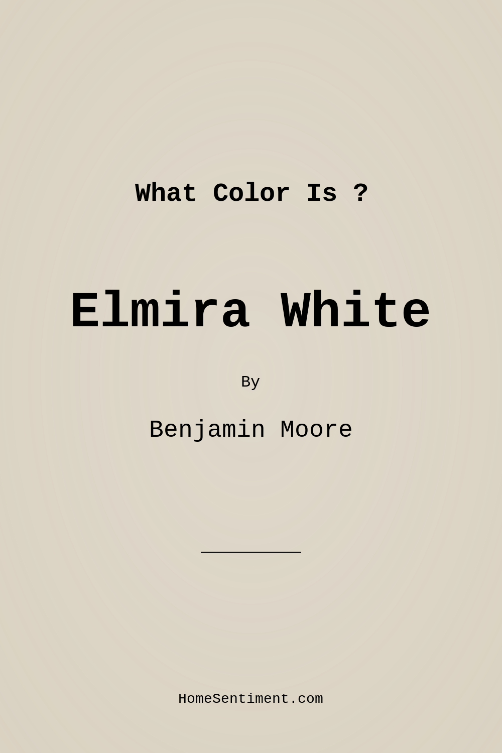 Elmira White HC-84 by Benjamin Moore