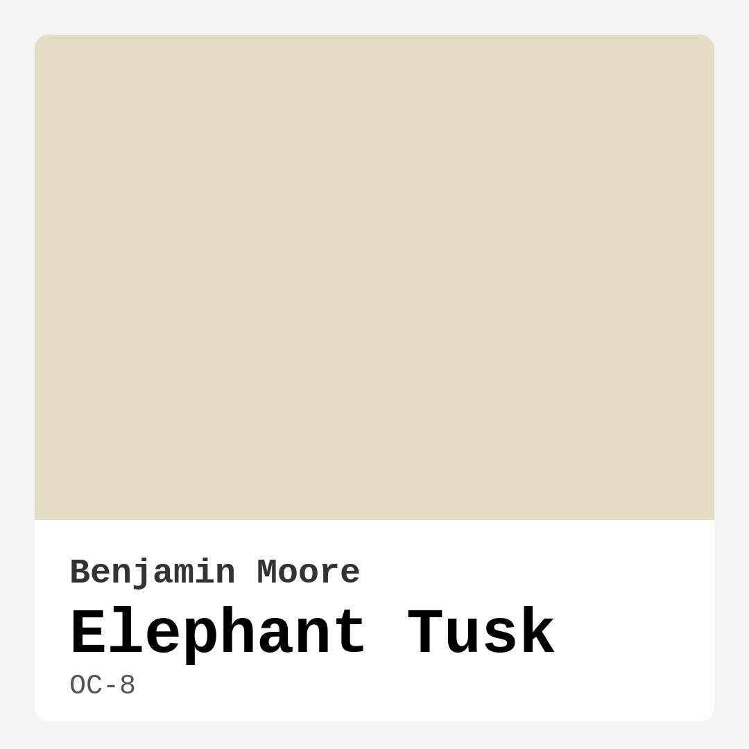 Elephant Tusk OC-8 by Benjamin Moore