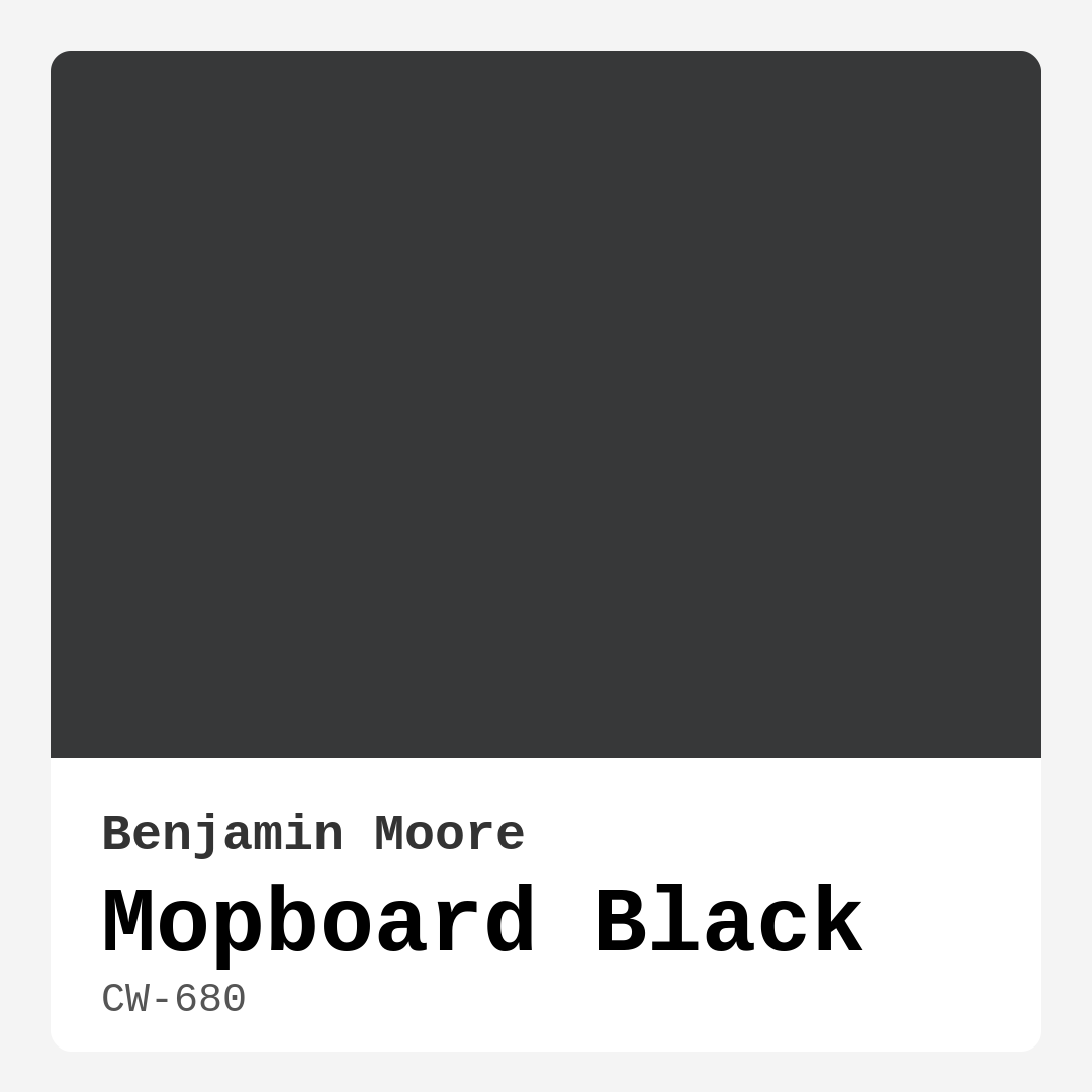 Mopboard Black CW-680 by Benjamin Moore
