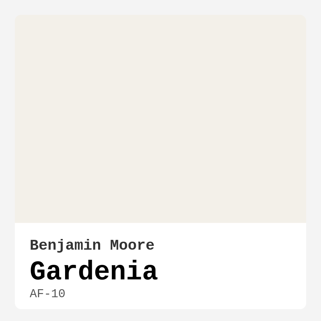 Gardenia AF-10 by Benjamin Moore