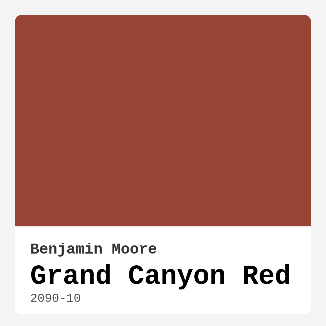 Grand Canyon Red 2090-10 by Benjamin Moore