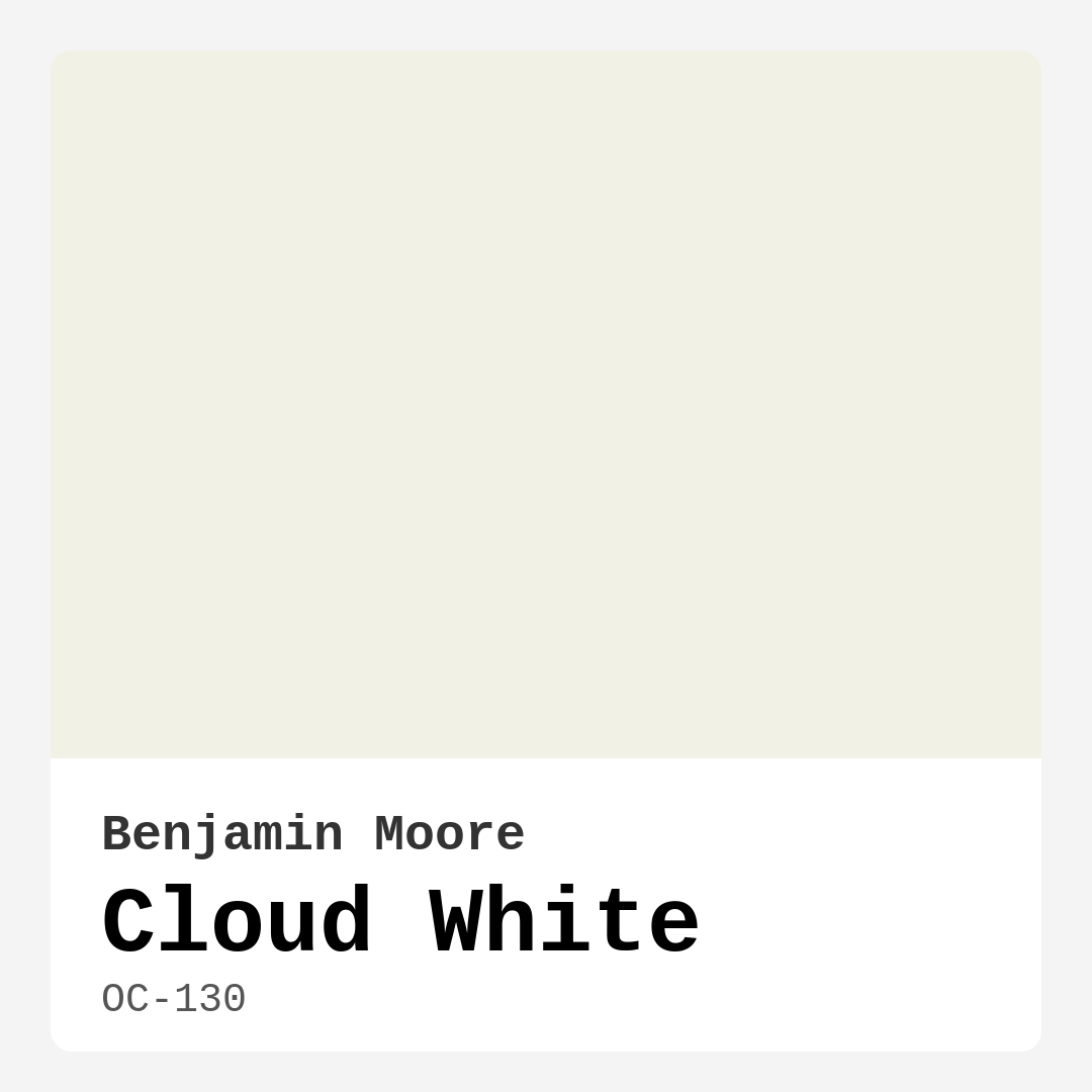 Cloud White OC-130 by Benjamin Moore