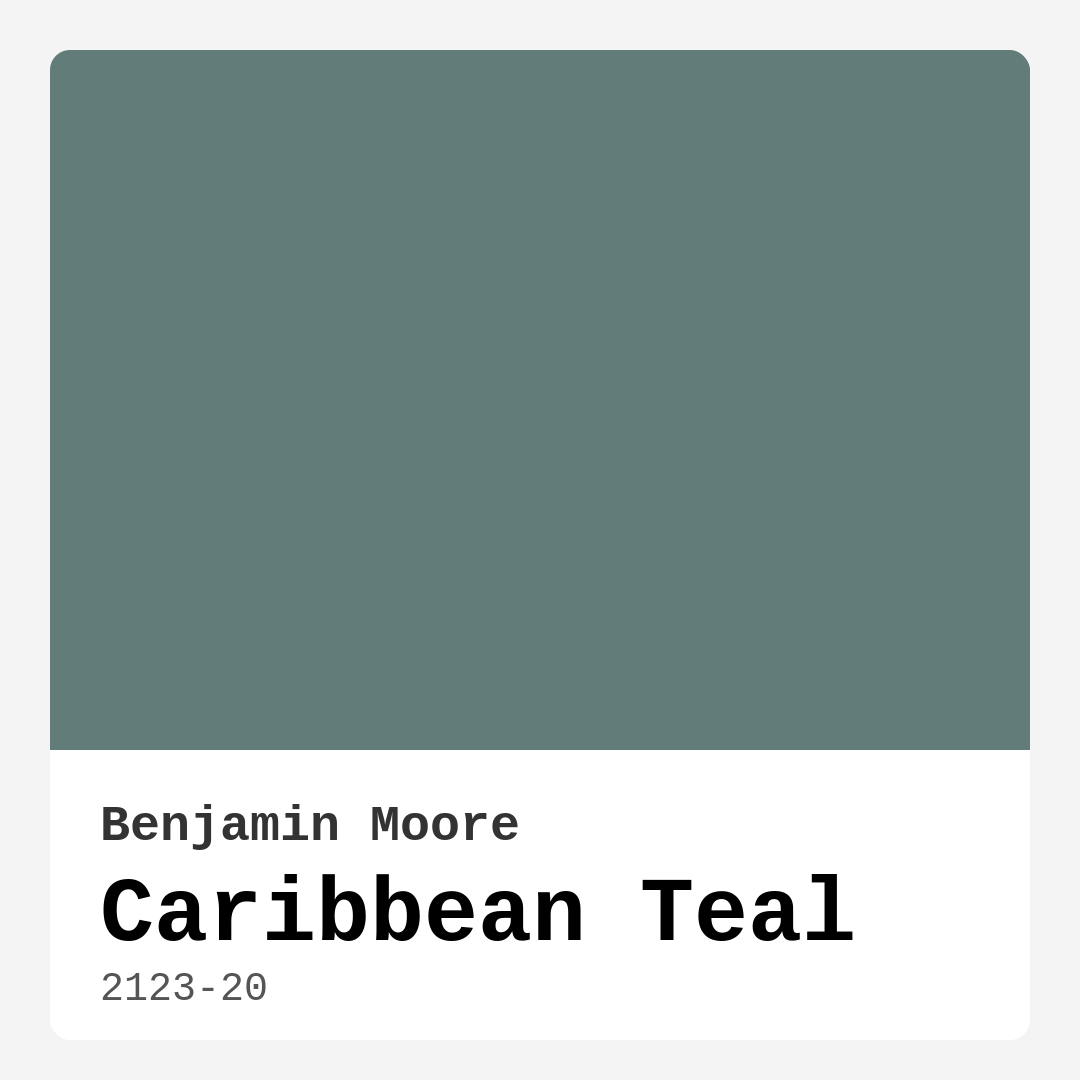 Caribbean Teal 2123-20 by Benjamin Moore