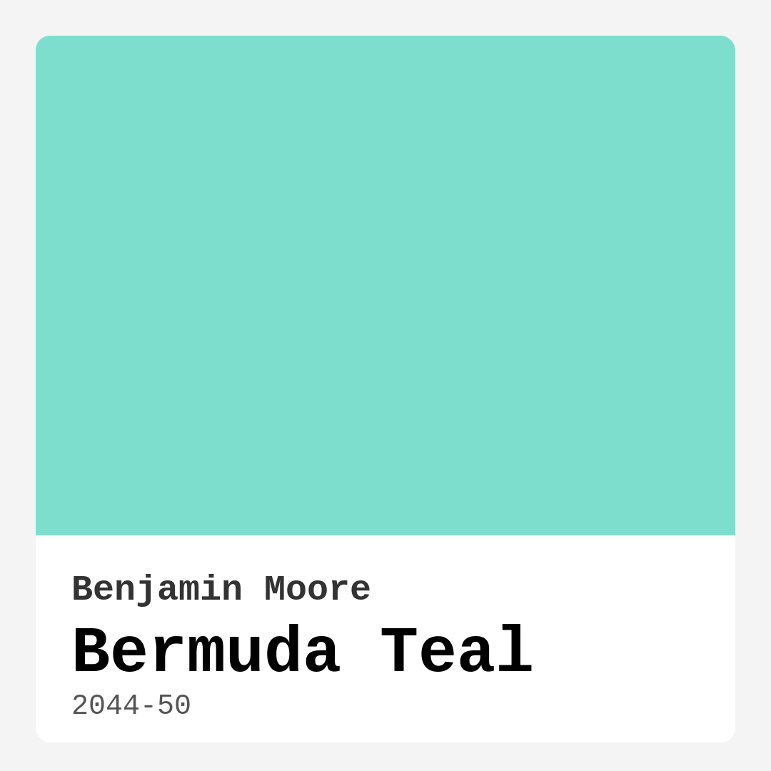 Bermuda Teal 2044-50 by Benjamin Moore