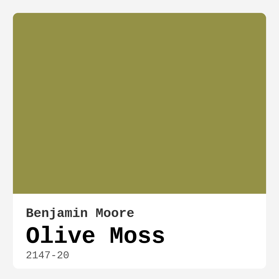 Olive Moss 2147-20 by Benjamin Moore