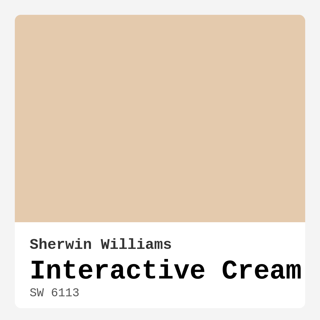 Interactive Cream SW 6113 by Sherwin Williams
