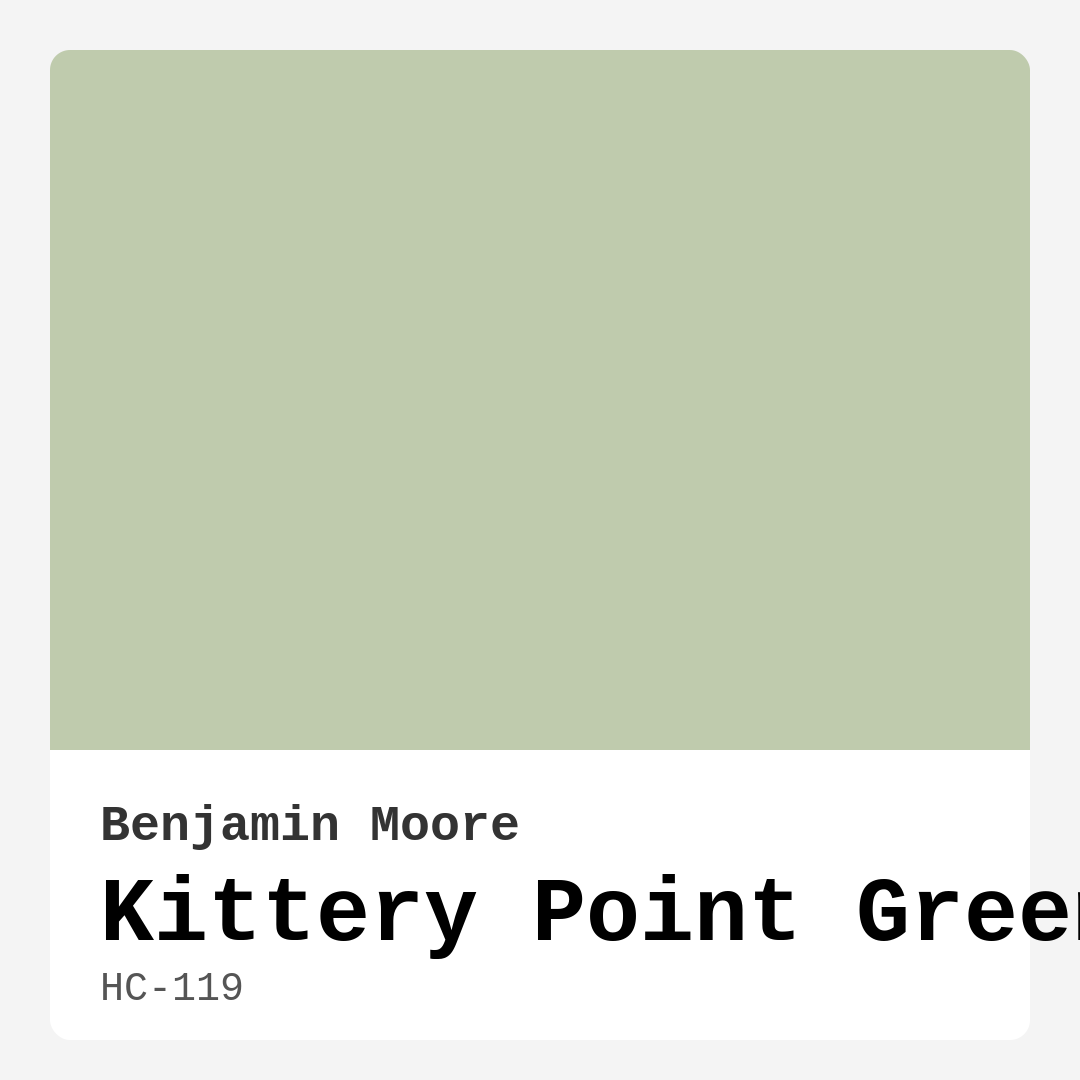 Kittery Point Green HC-119 by Benjamin Moore