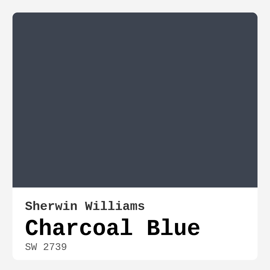 Charcoal Blue SW 2739 by Sherwin Williams