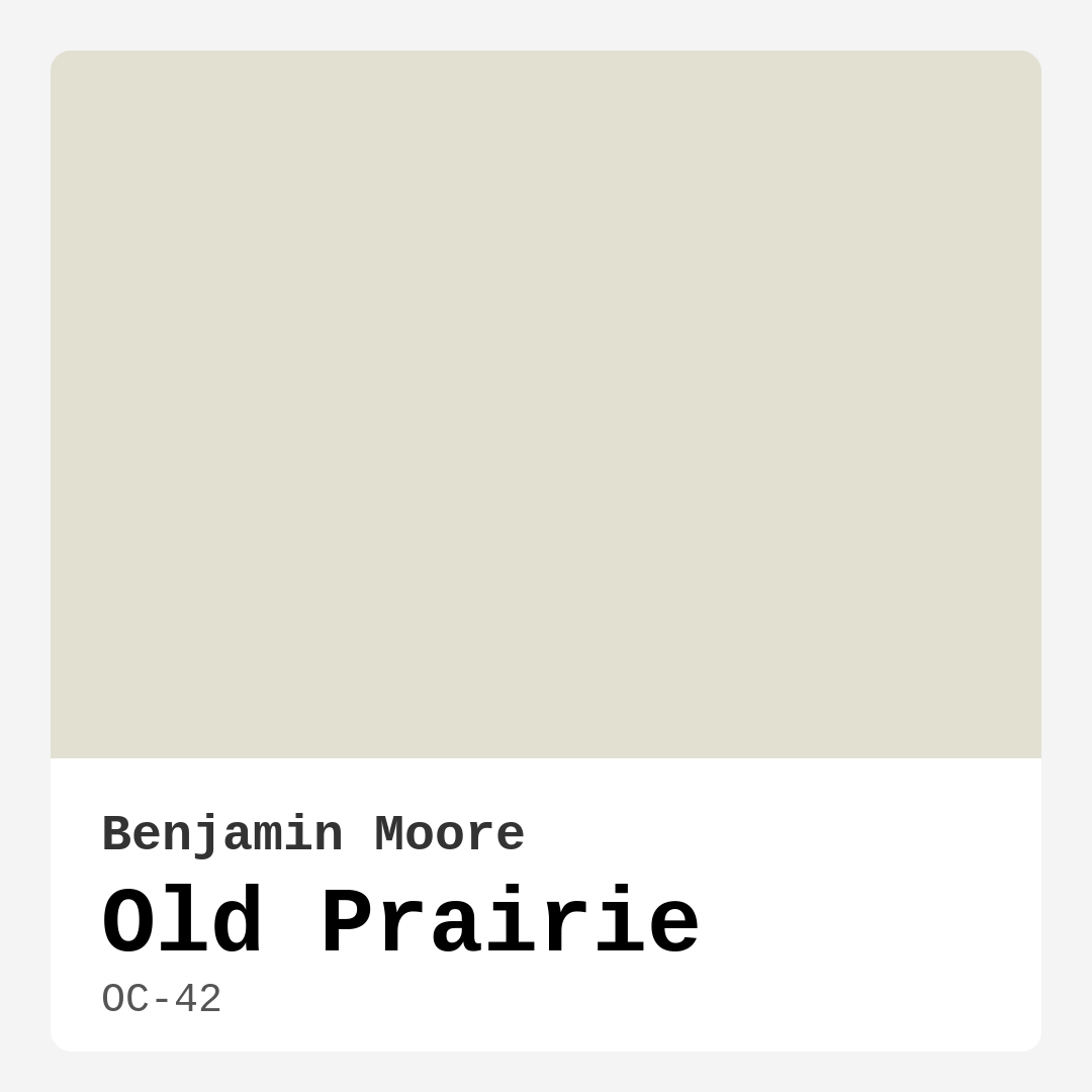 Old Prairie OC-42 by Benjamin Moore