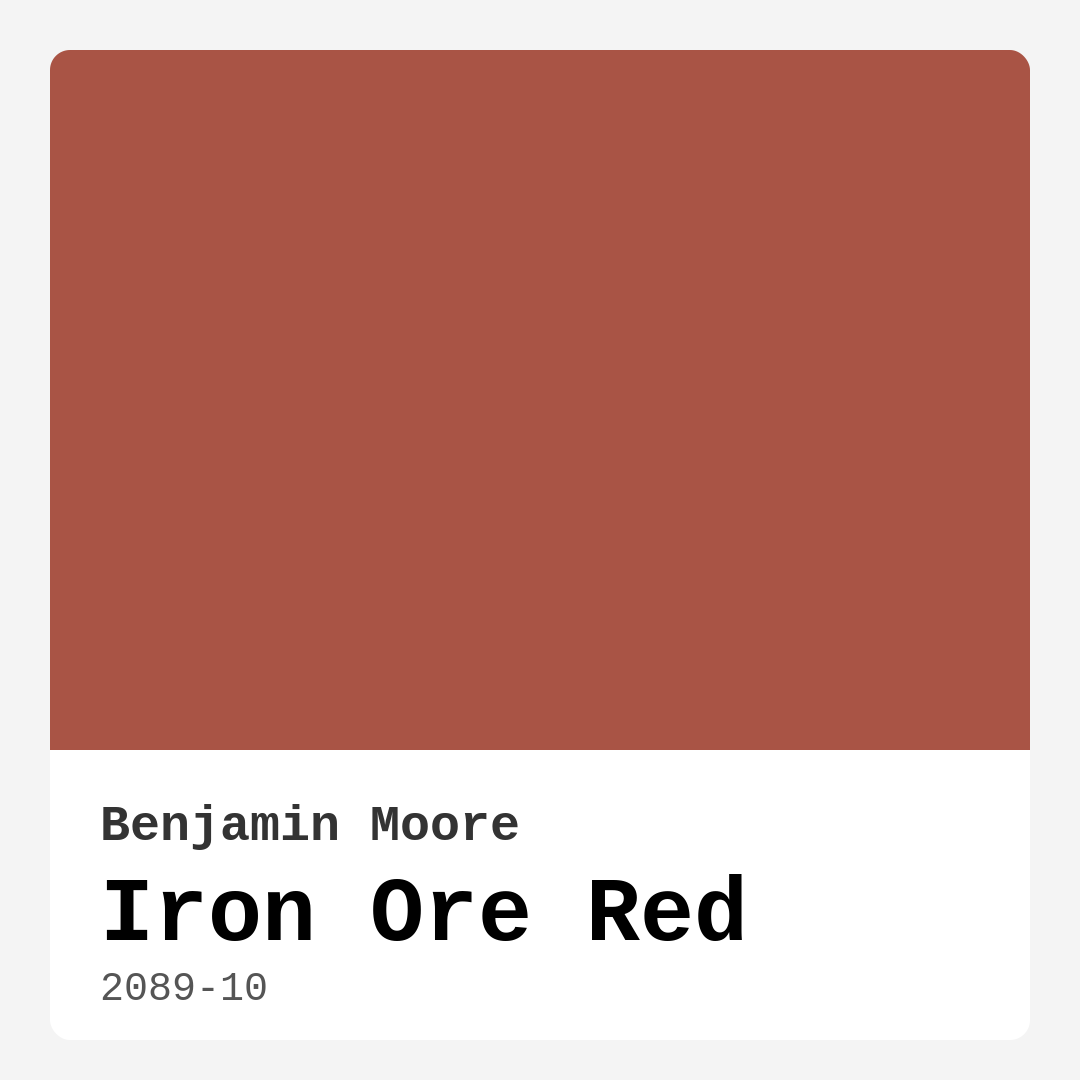 Iron Ore Red 2089-10 by Benjamin Moore