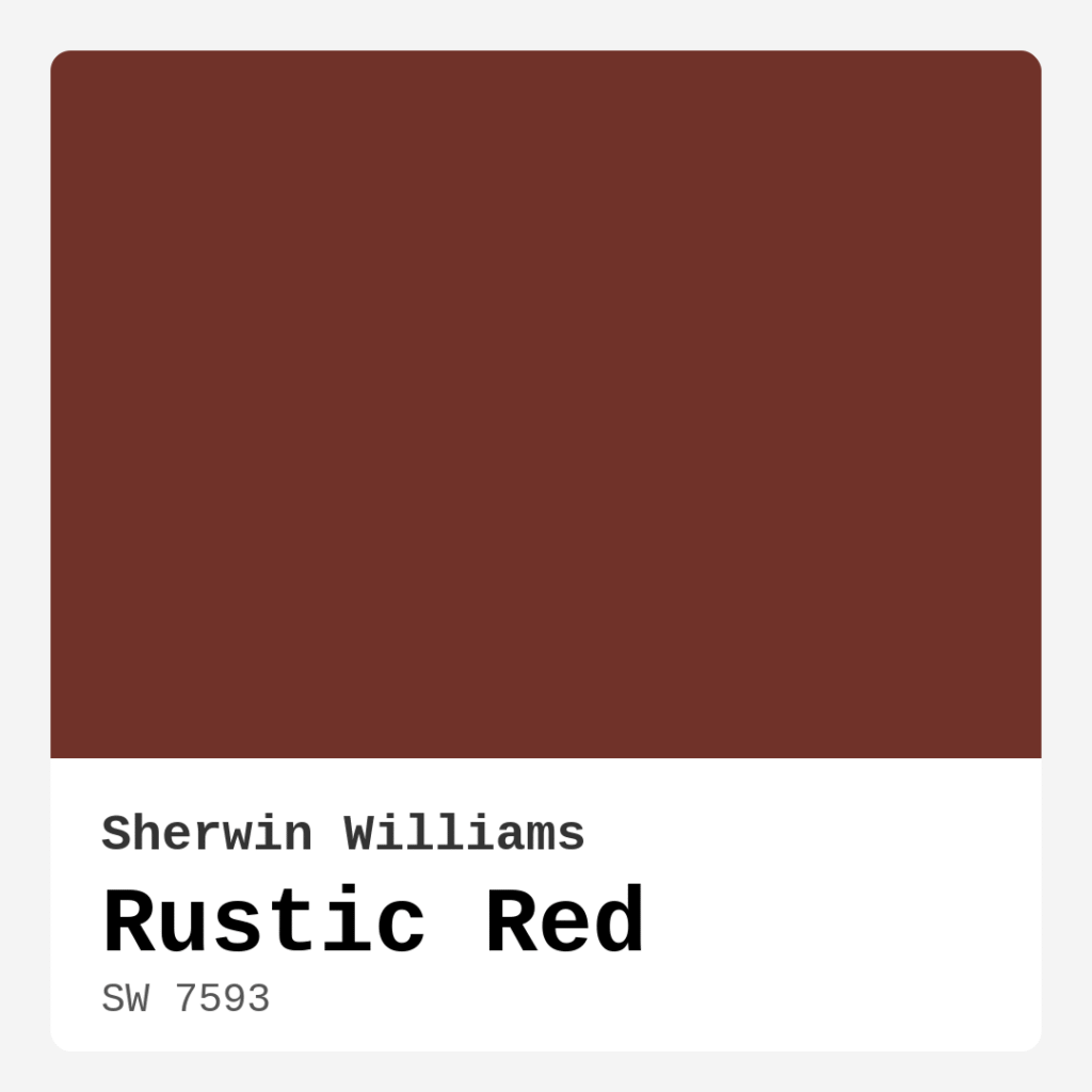 Rustic Red SW 7593 by Sherwin Williams